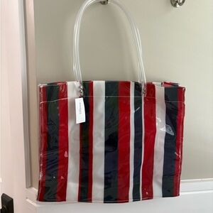 Dress Barn Red, White, and Blue Striped Tote